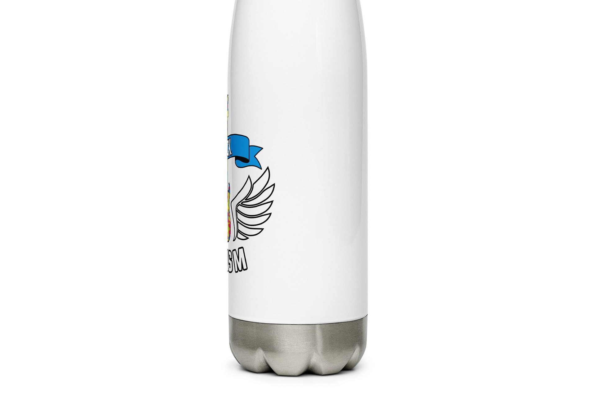 Stainless Steel Water Bottle White 17Oz Left 62F96360E23Be