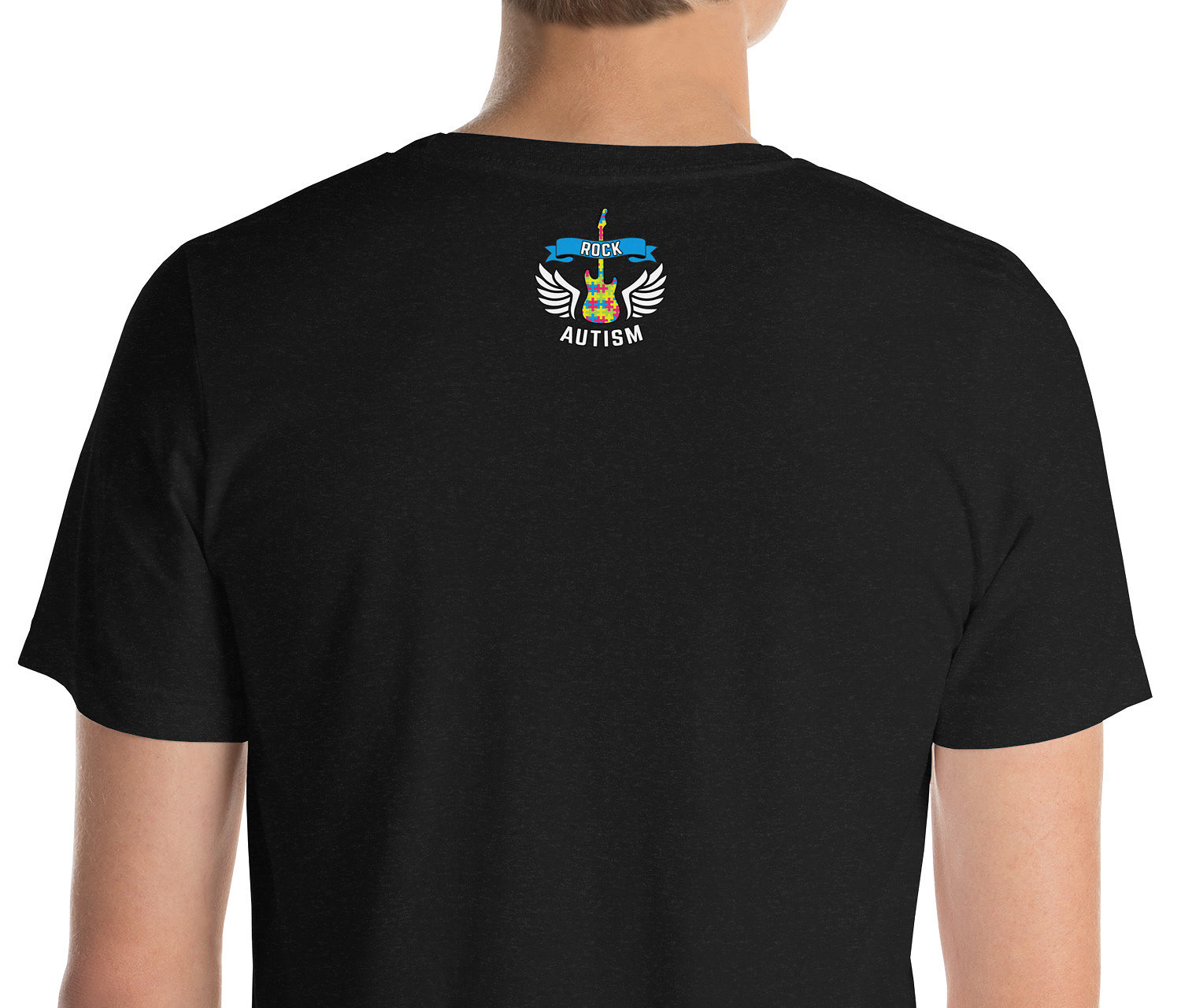Unisex Staple T Shirt Black Heather Zoomed In 62F9513912Cb6