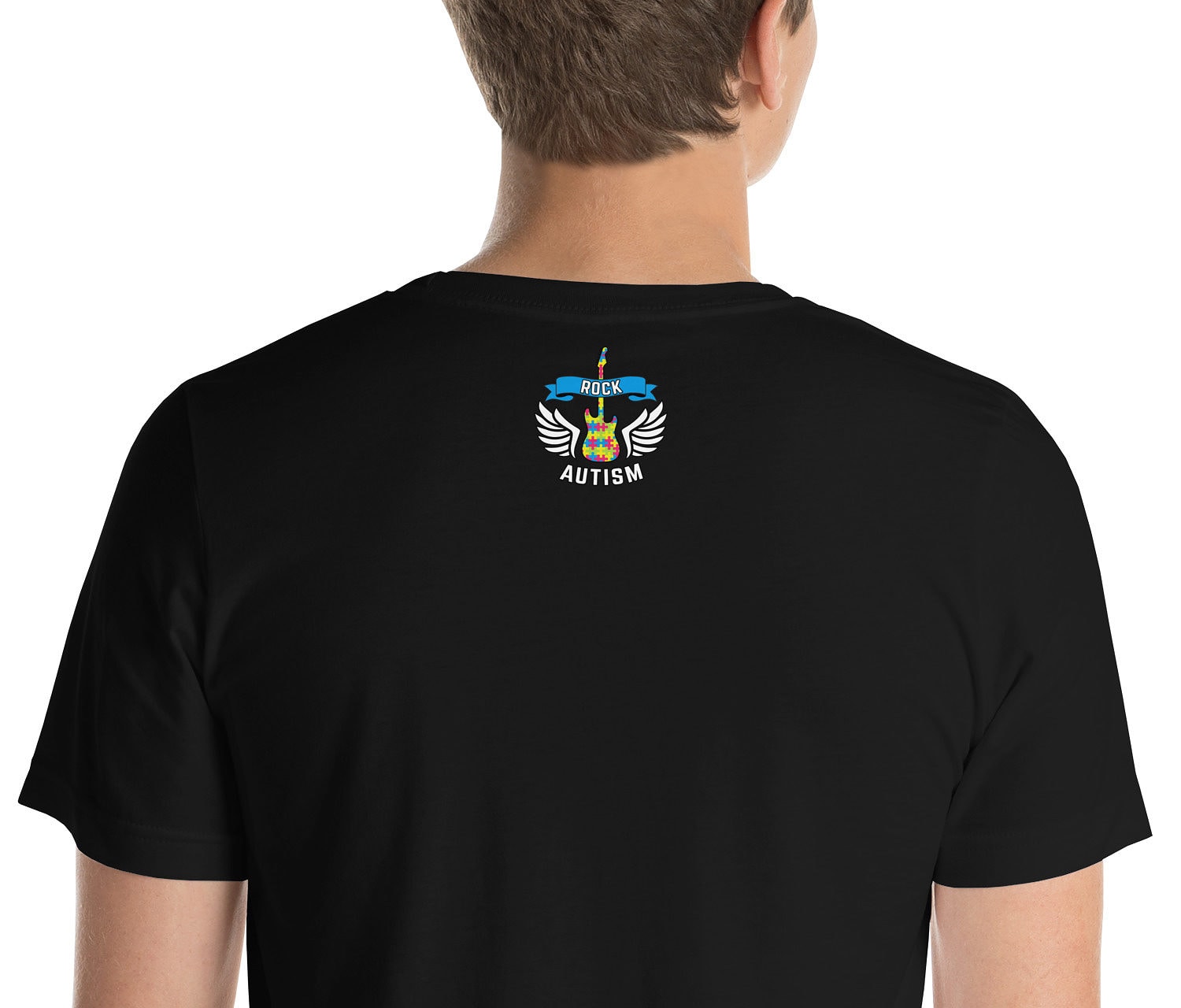 Unisex Staple T Shirt Black Zoomed In 62F951391461D